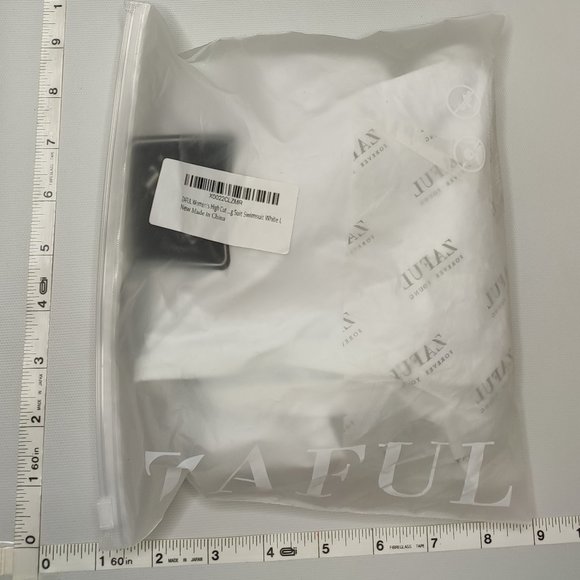 NWT ZAFUL Large Bandeau High Waist White bikini set - Picture 3 of 6